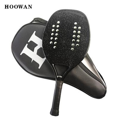 HOOWAN Blackshark UD-C Beach Tennis Racket Carbon Double Straight Hole System Soft EVA Core Triangle Base