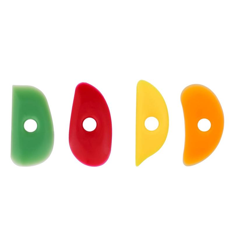 Silicone Pottery Tools: Oval Clay Sculpture Repair & Painting Set (Large, Medium, Small)