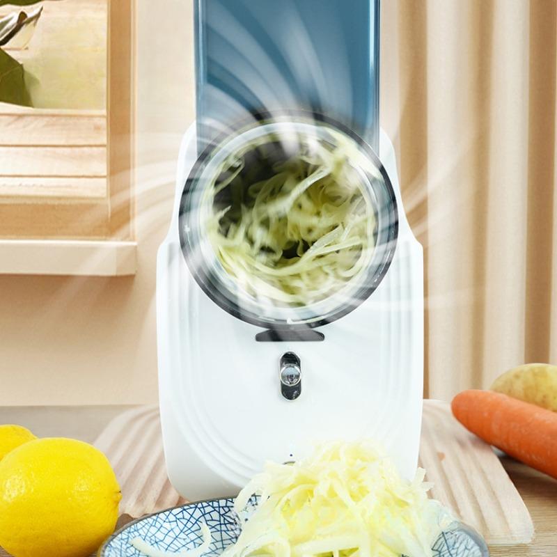 Household Multifunctional Vegetable Cutter Electric Vegetable Spiral Slicer Cutter Kitchenware Potato Shredded Whirlwind Grater