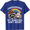 Undiagnostiziert, aber irgendetwas stimmt nicht Waschbär Opossum Grafik T-Shirt Lässiges Baumwoll-T-Shirt für Männer Frauen