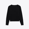 European and American style, new women's clothing, fashionable, versatile, cross-border long-sleeved buckle flat needle knitted sweater