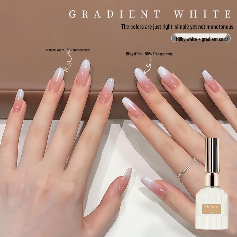2025 Trendy Translucent Milky White Nail Gel – Eggshell Jelly Effect