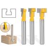 1/3 stücke T Slot Router Bit Hex Bolzen Schlüssel Loch Schlüsselloch 6,35mm 6mm 8mm Schaft Holzbearbeitung fräser Schaftfräser