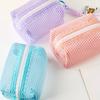 Square Mesh Cosmetic Bag Mini Coin Purse Portable Square Cosmetic Storage Bag With Zipper Multi-Purpose Sundries Bag