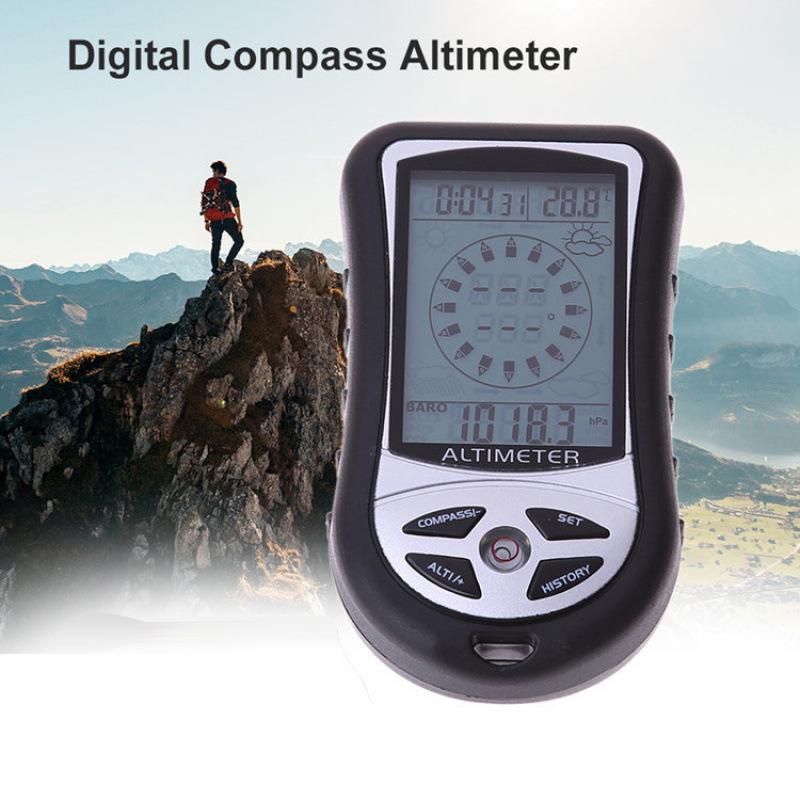 Multifunctional Portable Altimeter, Barometer, and Compass for Mountaineering