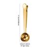 Cucchiaino da Caffè Creativo 2 in 1 da 5ml in Acciaio Inossidabile Multifunzionale con Clip Ermetica Cucchiaino Misurino da Cucina per Caffè