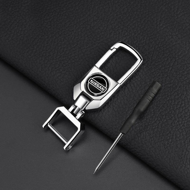 Leather Key Chain Car Keyring Pendant Keychain Car Accessories For Nissan Nismo Qashqai J11 Juke GTR X-Trail Patrol Micra Navara Tiida