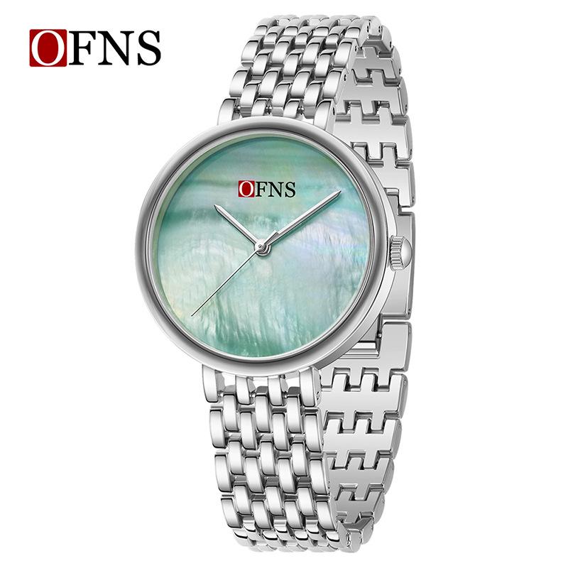 Oufanni European & American Fashion Ladies' Alloy Waterproof Quartz Watches - Simple, Numeric-Free Design