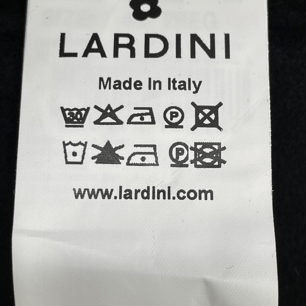 LARDINI Black Cashmere Double Chester Coat IP23659AE Coat 48 blackUsed