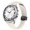 Genuine Leather+silicone Strap for Samsung Galaxy Watch 7 6 4 Classic 40mm 44mm 47mm Slim Bracelet Galaxy Watch 5 Pro 45mm Strap
