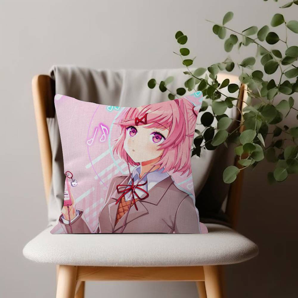 Anime Character Cushion Cover Inches Farmhouse Decor Home Throw Natsuki Pillow Covers For Couch Decorations