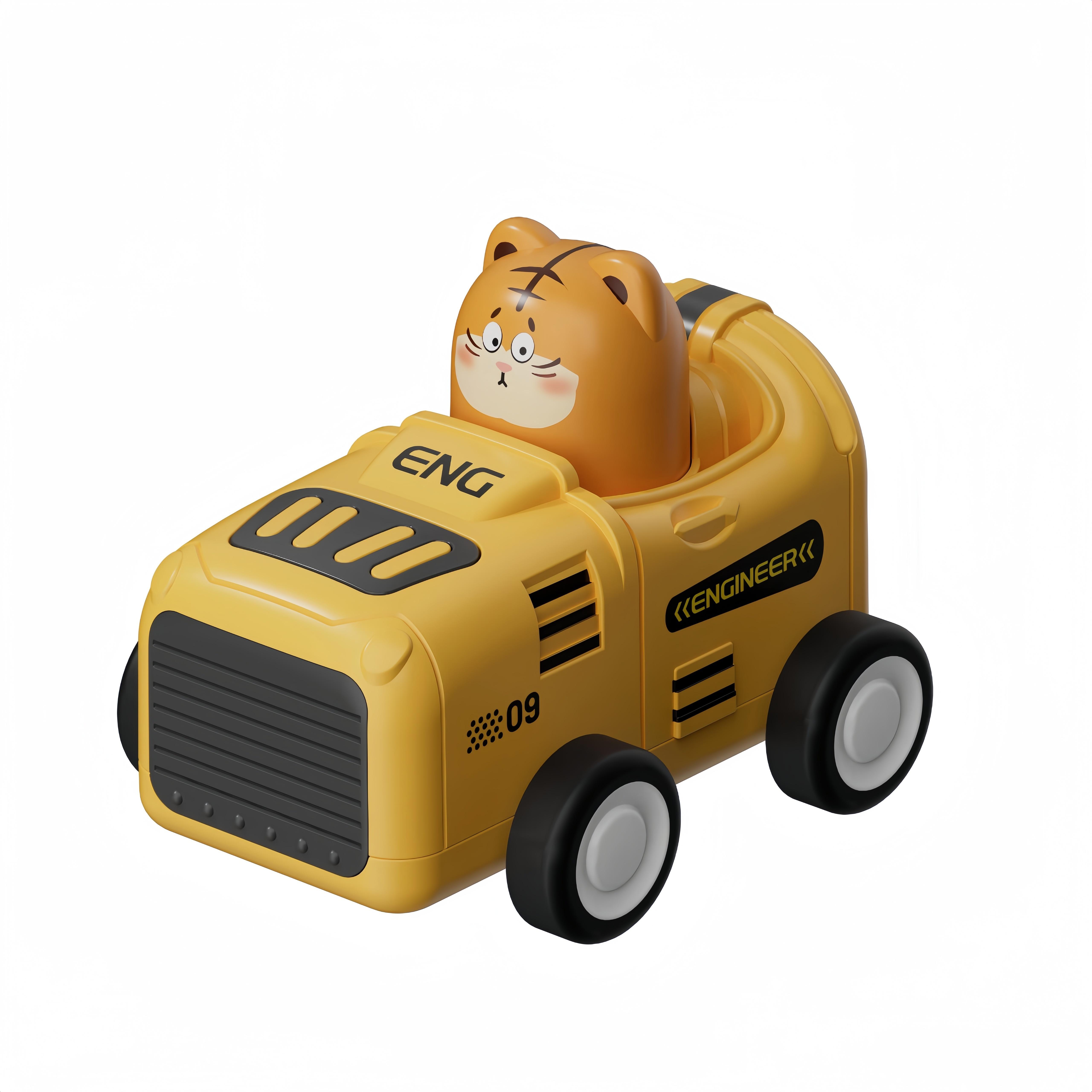 

Press And Go Car Toys Animal Racing Cars, Play Vehicle Set, Friction Car Toys, As Birthday, Christmas, Halloween Gift жовтий