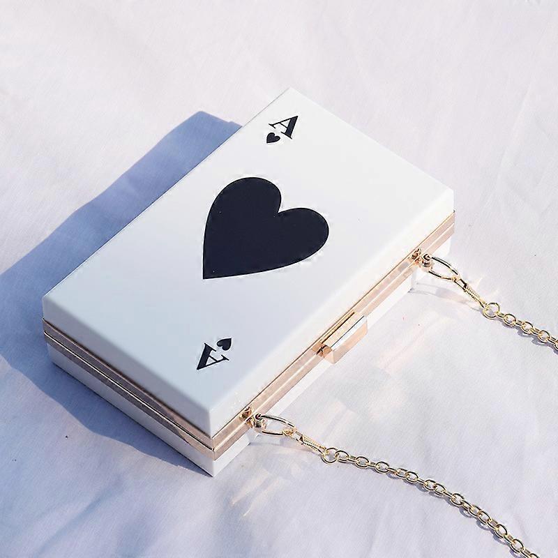 Pochette da sera per donna a forma di mazzo di carte Borsa a scrigno