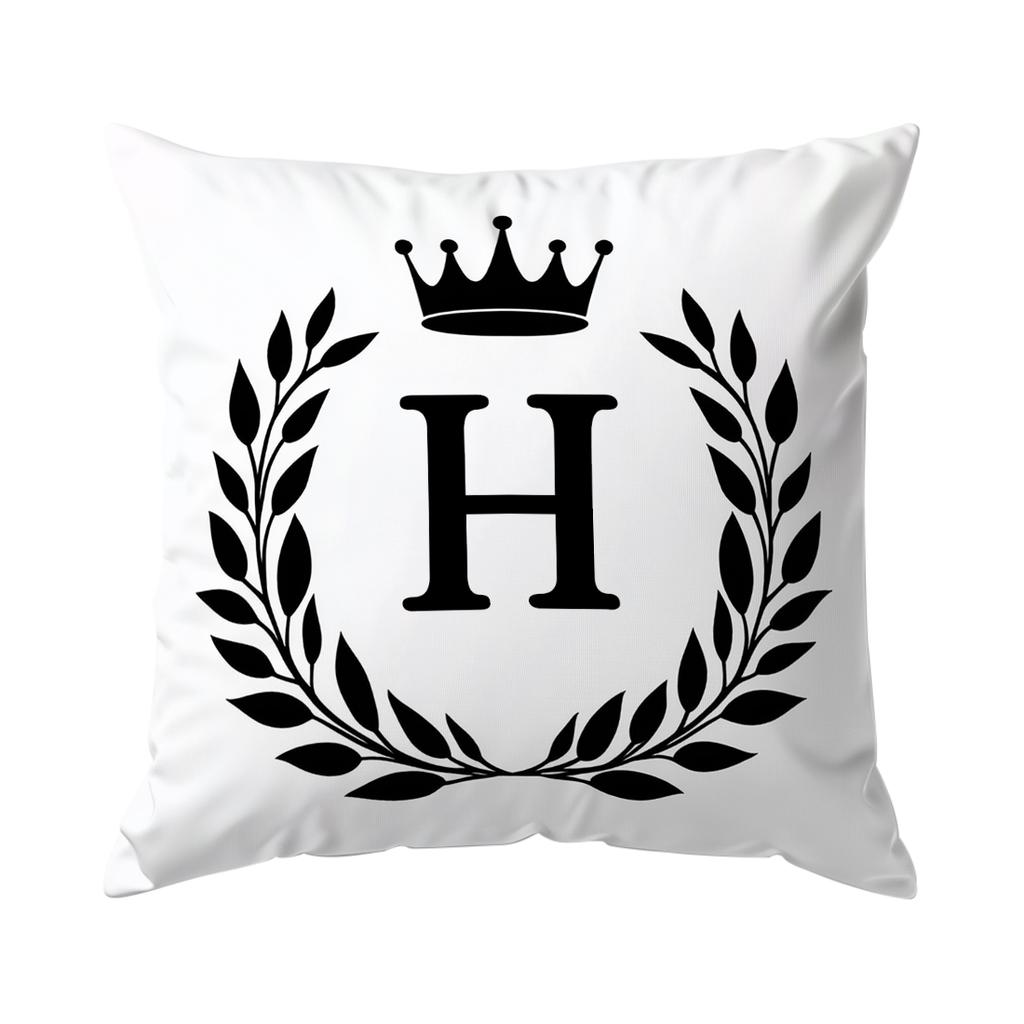 A-Z Crown Letters Decorative Cushions Pillowcase Polyester Cushion Cover Throw Pillow Sofa Decoration Pillowcover Home Decor
