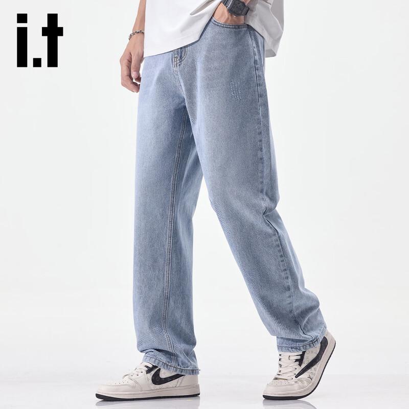 

izzue it Men s Vintage Washed Loose Fit Jeans 32