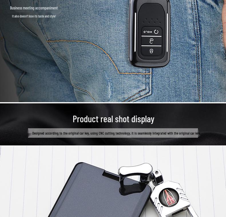 Hongqi Key Case: Stylish, Atmospheric Car Key Holder with Buckle Remote Shell & Personalized Decoration.