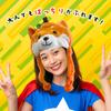[LamPlanning] Traveling Mameshiba Animal Hat, Cute Plush Headgear, Fluffy Hat, Party Supplies, Kigurumi, Halloween (Orange)