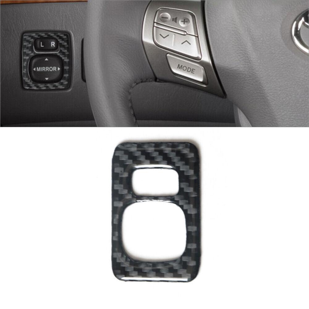 Carbon Fiber Interior Power Rearview Mirror Switch Cover Trim For Toyota Camry