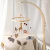 Handcrafted Pinewood Baby Bed Toy Development Toy Easy Install With Forest Animals And Noise Frees Rotating Mechanism
