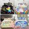 Cute Unicorn Soft Doona Duvet Quilt Cover Set Single Double Queen Size Bedding