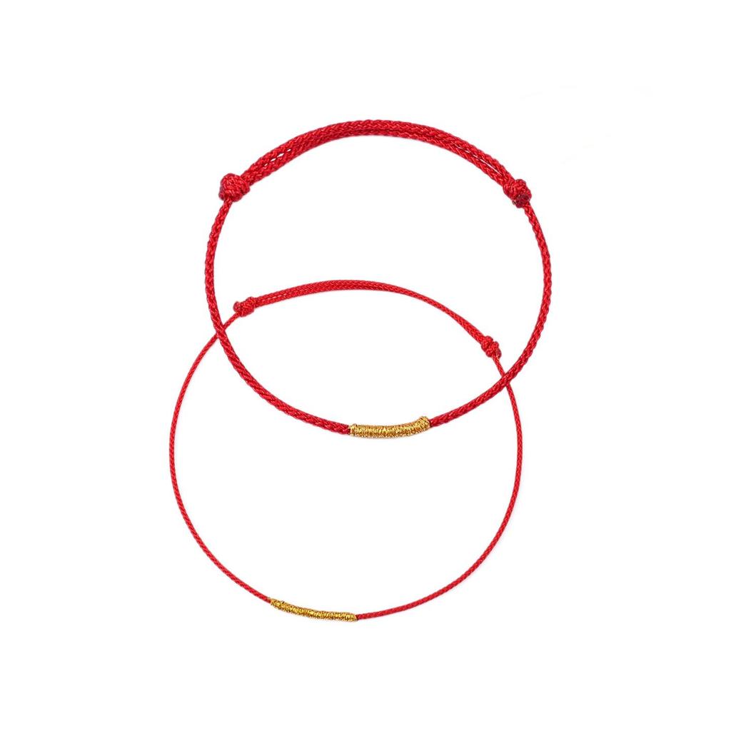 Unisex Red String Bracelet: Handmade Benmingnian Charm for Safety and Good Fortune