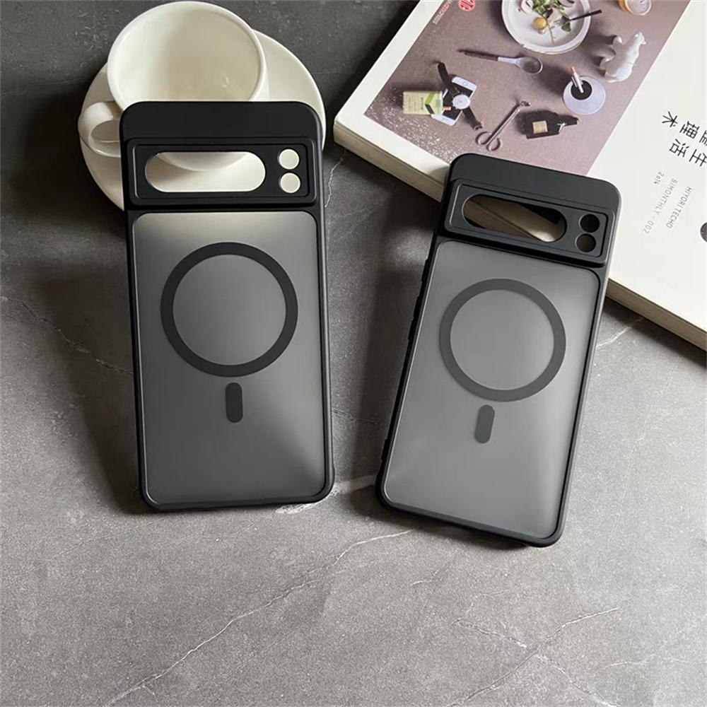 Matte Translucent For Magsafe Magnetic Case For Google Pixel 10 9 8 7 6 Pro XL 9A 8A 7A 6A Wireless Charge Matte Shockproof Capa