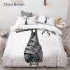3D Print Duvet Cover Set Custom/King/Europe/USA,Bedding Set Queen/King,Quilt/Blanket Cover Set Halloween Bat,drop Ship