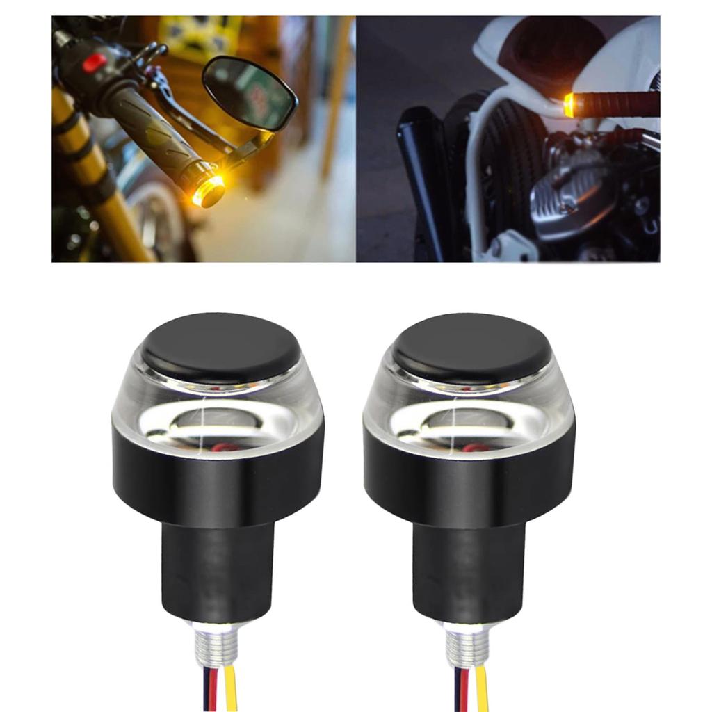 Sodcay 2 Stück Motorrad Blinkerleuchten Universal Motorrad Lenker LED Motorrad Lenkerende