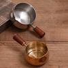 Stainless Steel Measuring Cups With Wooden Handle Condiment Serving Cups Ideal For Espresso And Sauce Pouring