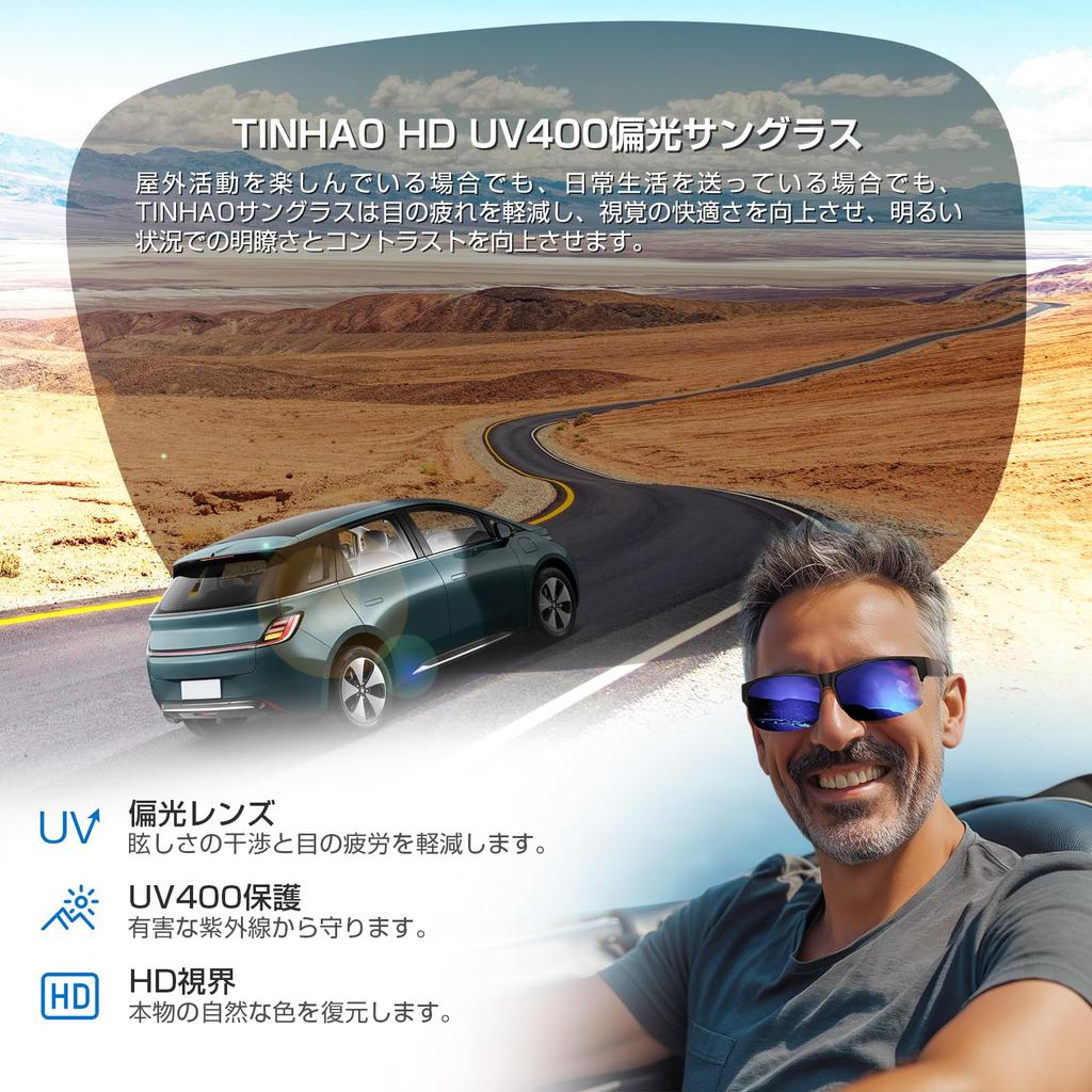 TINHAO UV400 Half Ultra for with Storage Case Mirror Over-the-Eye Sunglasses, Polarized, Protection, Frame, Lightweight, Driving, Fishing, Golf,