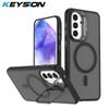 KEYSION Lens Stand Magnetic Phone Case for MagSafe for Samsung Galaxy A56 5G A36 A26 A16 4G Matte Translucent Shockproof Cover