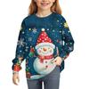 Christmas Day Sweatshirts For Children Boys And Girls Knit Sweater Cute Shirt Fall Crewneck Pullover Tops