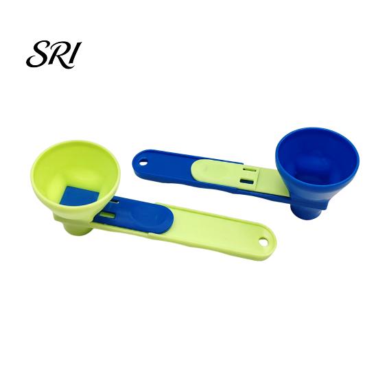 Powdered Milk Measuring Spoon 2Pcs Mess-Free Funnel Scoop Sliding for Protein Powder Coffee Spill-free Ingredient & No-Spill Long Handle Supplement