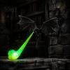 Fantasy Home Accessories 3D Printed Fire-Breathing Dragon Shelf Decor, Flying Nook Bookshelf Light, Black Design Artistic PLA Figure with Green Flame,