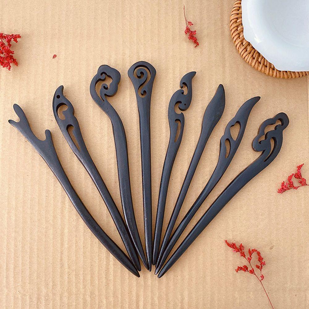 Women Sandalwood Carved Hair Care Hair Accessories Styling Tools Chopstick Hair Stick Hairpin