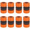 Set of 8 Double Quick Connectors for 1/2" Orange ABS Hose - Tool-free Connection