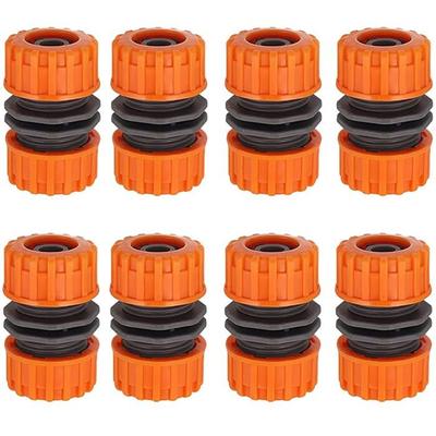 Lot De 8 Raccords Rapides Double Pour Tuyau 1/2" ABS Orange - Connexion Sans Outil