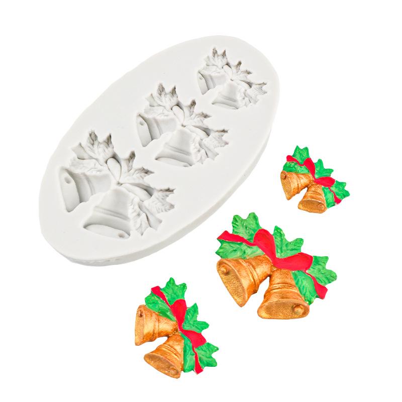 Weihnachts-Stechpalmenblatt Silikonform für Kuchen- & Schokoladendekorationen