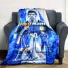 Messi Personalized Name Blanket Multi-purpose Customizable Blanket Soft Warm Cozy for Home Decor Livingroom Picnics Office Chair Four Seasons Universa