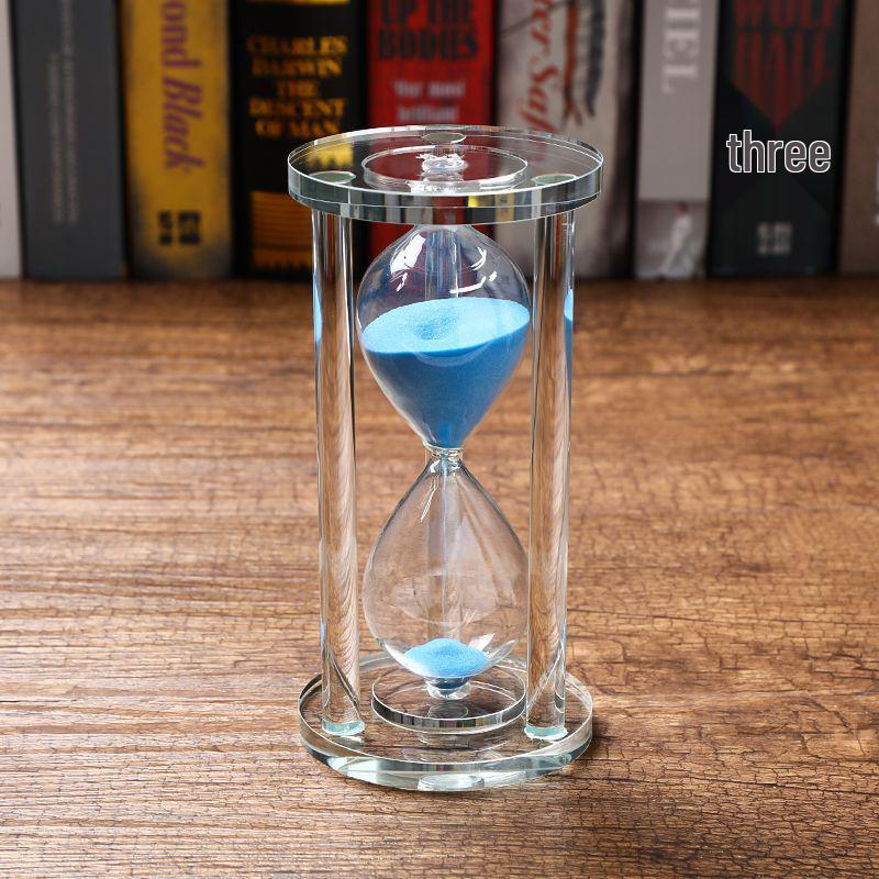 Elegant Crystal Sand Timer - Romantic Flowing Sand Ornament for Birthdays