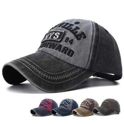 Retro Letter Embroidery Baseball Cap Men Women Adjustable Washed Cotton Snapback Hat Hip Hop Streetwear Sun Hats Y2K Hat
