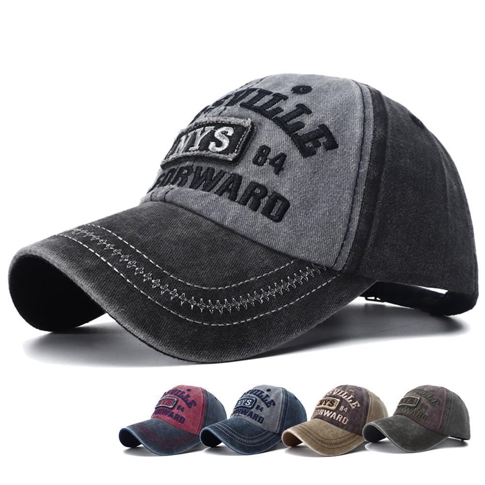 Embroidery Baseball Cap For Men And Women Adjustable Washed Cotton Snapback Hat Hip Hop Street Stylewear Sun Hats Y2K Hat Vintage Letter Print