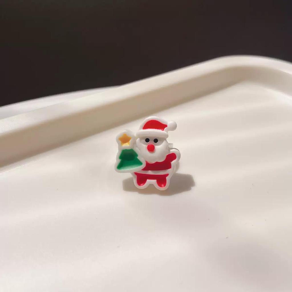 Süßer Weihnachts-Cartoon-Ring: Weihnachtsmann, Rentier, Baum Offener Schmuck für Mädchen