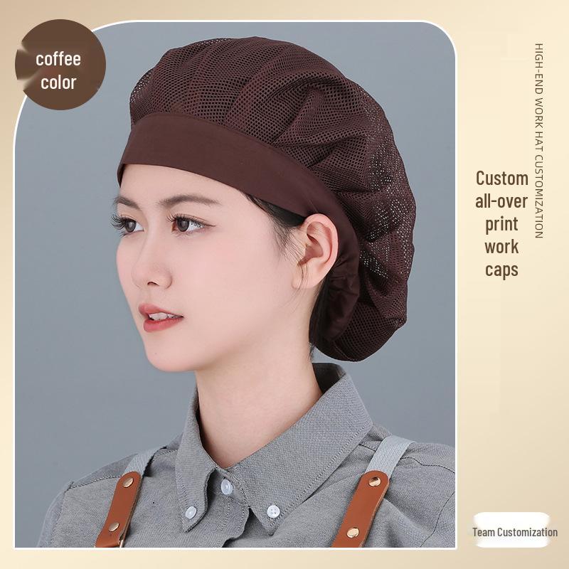 Women's Breathable Dustproof Kitchen Chef Hat - Sanitary Head Cover for Catering and Workshops
