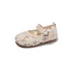 Cute Lace Floral Leather Shoes Girls Spring Summer Soft Sole Princess Sandals Baby Kids Footwear