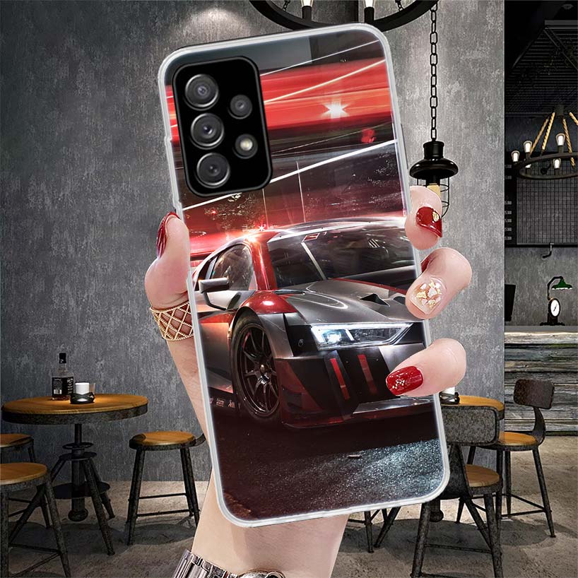 Sports Cars Male Men Soft Phone Case For Samsung Galaxy A13 A14 A15 A16 A17 A53 A54 A55 A56 A57 A33 A34 A35 A36 A37 A23 A24 A25