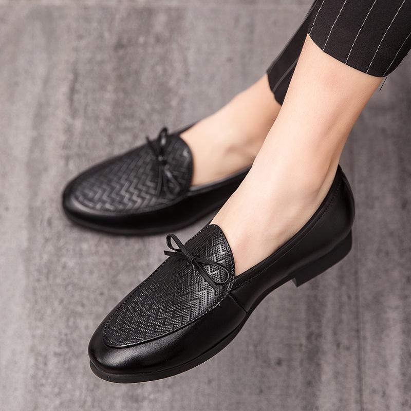 Herrenschuhe große Größe Frühling neue einpedalige Slipper Mode lässig bedecken Füße Doudou Schuhe Friseur Lederschuhe