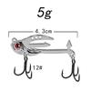 Metal Vib Fishing Lure 2-In-1 Fake Angling Baits Long Throwing Realistic 3D Eyes Fishing Baits For Catfish Bass Trout Vib Tackle