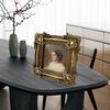 Elegant Vintage Resin Photo Frame, Antique Ornate Tabletop and Wall Decorative for Bedroom