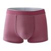 Men's Spring and Summer New Solid Color 10A Antibacterial Mid Waist Flat Angle Underwear